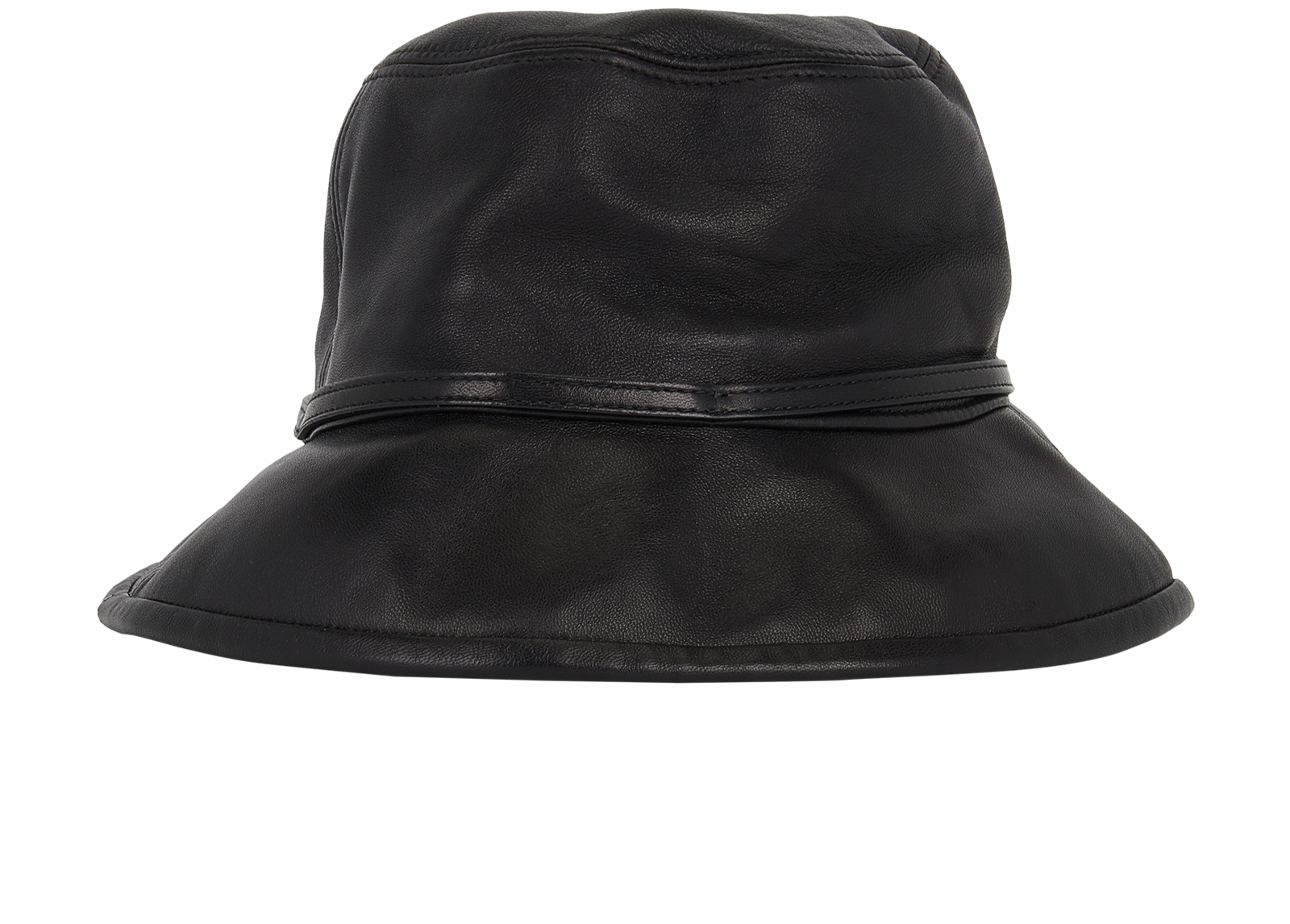 Gucci Leather Bucket Hat, &pound;250, Accessories, Black, Canvas/Leather, Back view